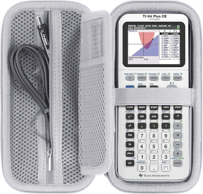 RIYADAone Hard Case Replacement for Texas Instruments TI-84 Plus CE/TI-84 Plus/TI-Nspire CX II CAS/TI-Nspire CX II/TI-83 Plus/TI-89 Titanium/TI-85 / TI-86 Color Graphing Calculator (White Case) - Image 1